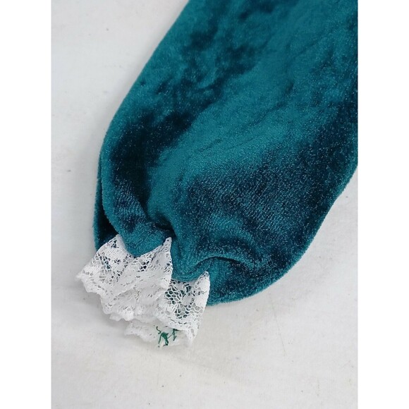 Vintage Precious Originals Girl Pinafore Long Sleeve Dress Green Lace Size 3T - Picture 4 of 8